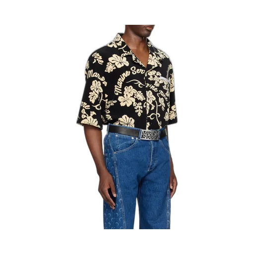 Patterned Jacquard Terry Cloth Shirt