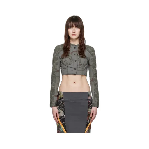 Round Neck Short Casual Jacket