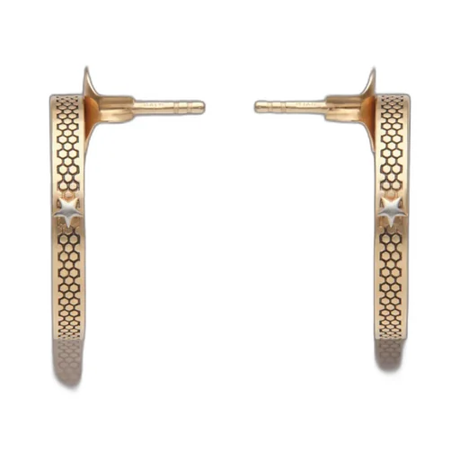 Engraved Circular Stud Earrings