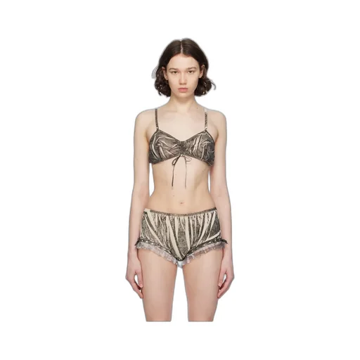 Pattern Printed Detail Bra Underwear