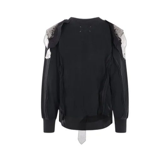 Terry-Cloth Patchwork Sweatshirt