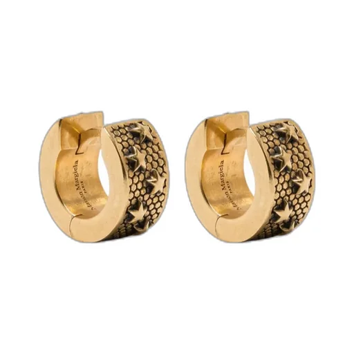 Stars Embellished Hoop Earrings