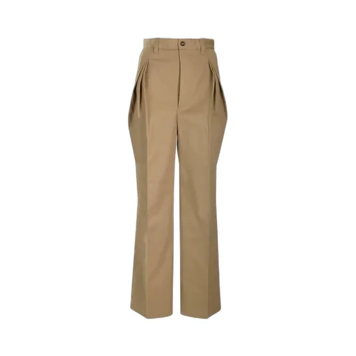 Plated Wide-Leg Pants