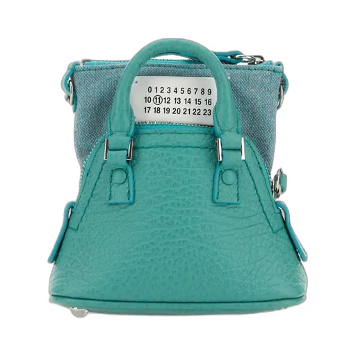 Numbers-Patch Zipped Mini Shoulder Bag