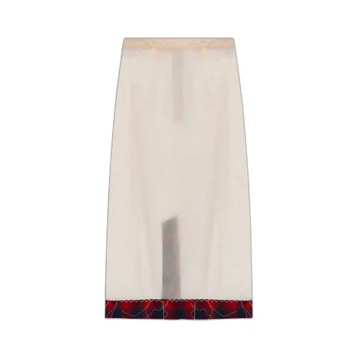 Semi-Sheer Midi Skirt