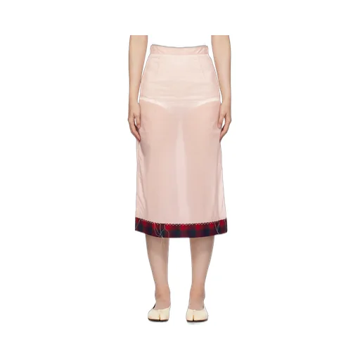 Semi-Sheer Midi Skirt