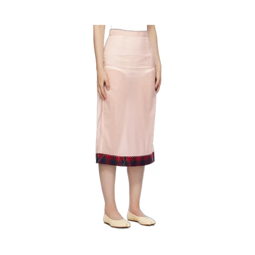 Semi-Sheer Midi Skirt