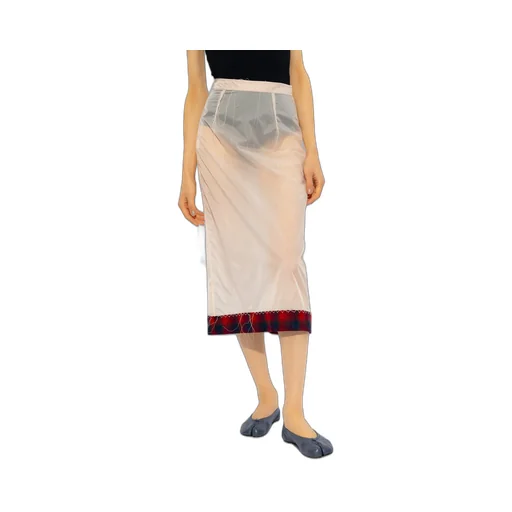 Semi-Sheer Midi Skirt