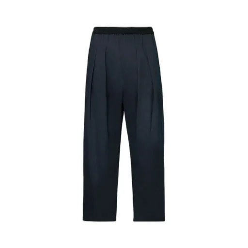 Pleated Loose-Fit Cropped Pants