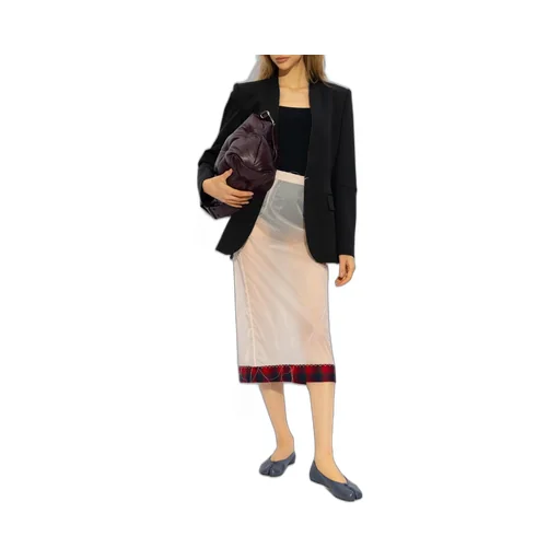 Semi-Sheer Midi Skirt