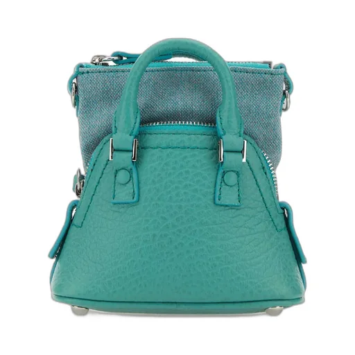 Numbers-Patch Zipped Mini Shoulder Bag