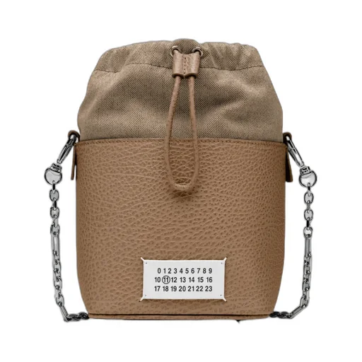 5Ac Number Patch Drawstring Bucket Bag