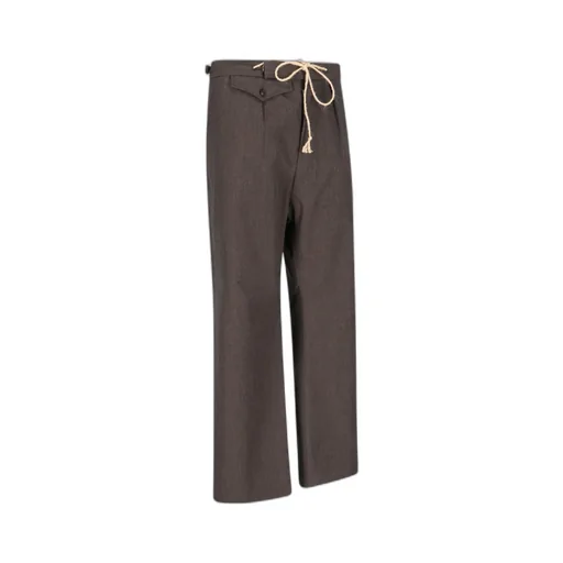 Straight-Leg Drawstring Trousers
