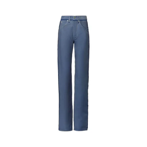 High-Waist Frayed-Detailed Straight-Leg Jeans