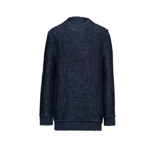 Raw Woven Knit Sweatshirt