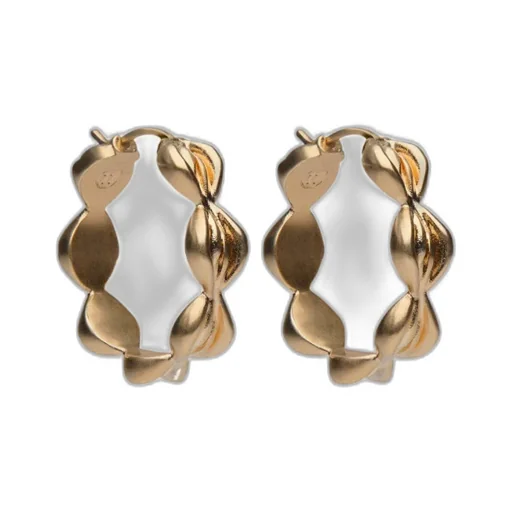 Large Textured Ring Earrings