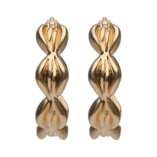 Large Textured Ring Earrings