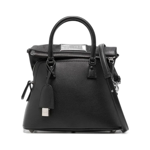 Signature-Numbers-Motif Zipped Shoulder Bag