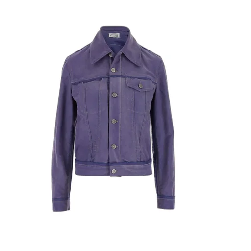 Oversized-Collar Denim Jacket