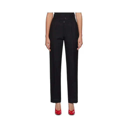 High-Waist Pressed Crease Trousers