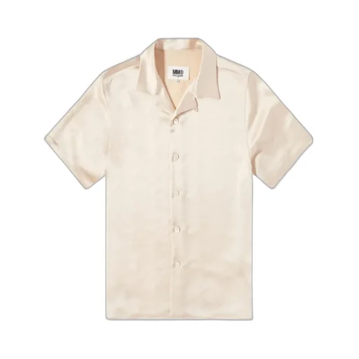 Short-Sleeved Satin Shirt
