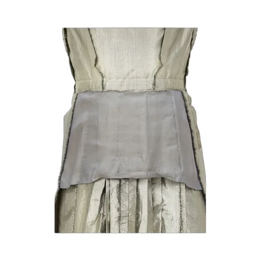 Patchwork Sleeveless Midi Dress