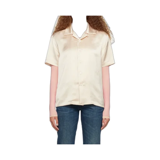 Short-Sleeved Satin Shirt