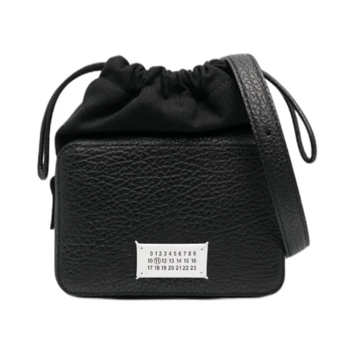 Logo Patch Ruched Shoulder Bag