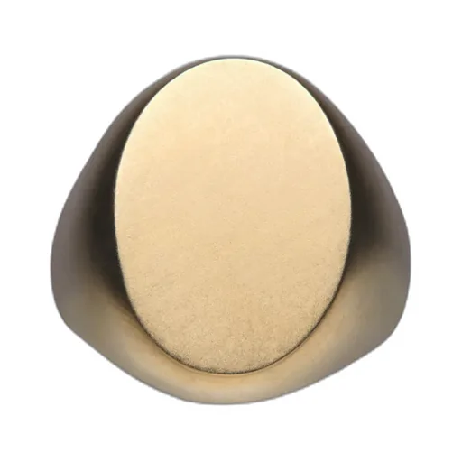 Logo-Engraved Brushed Finish Signet Ring