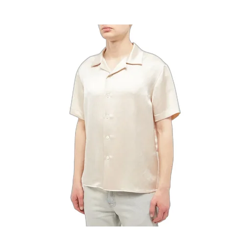 Short-Sleeved Satin Shirt