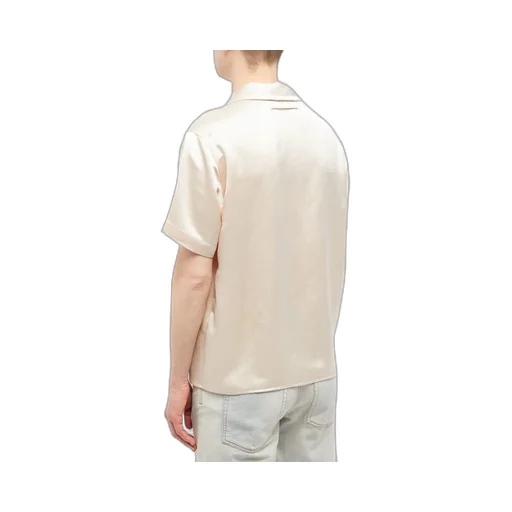 Short-Sleeved Satin Shirt
