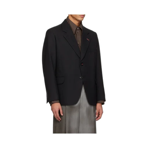 Herringbone Single-Breasted Blazer