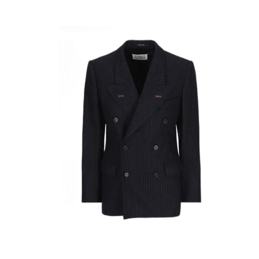 Double-Breasted Striped Blazer