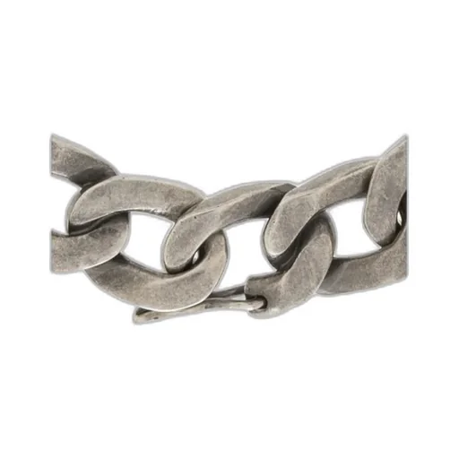 Logo Engraved Curb Chain Bracelet