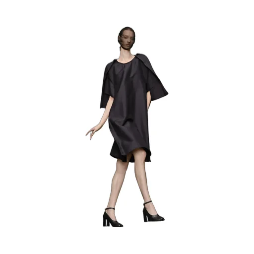 Crewneck Frayed Edge Dress