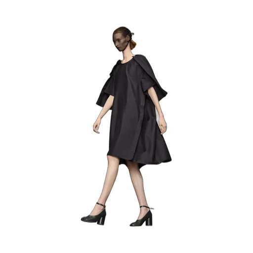 Crewneck Frayed Edge Dress