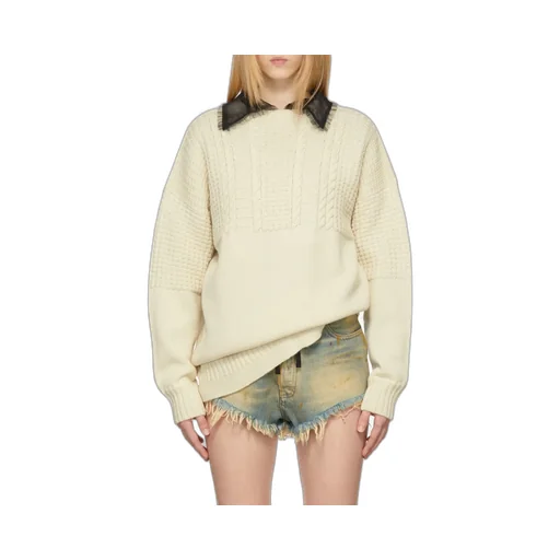 Cable-Knit Crewneck Sweater