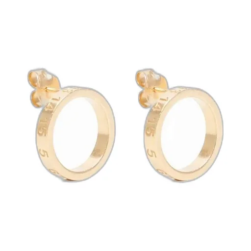 Circle Logo-Engraved Earrings