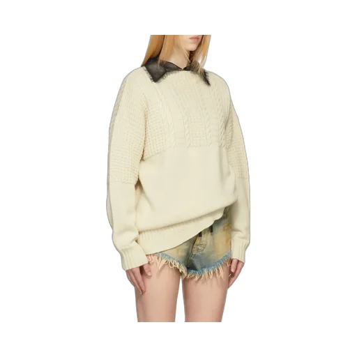 Cable-Knit Crewneck Sweater
