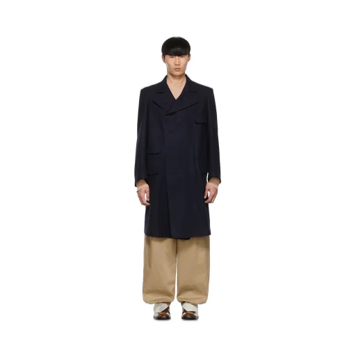 Emblem Wool Coat