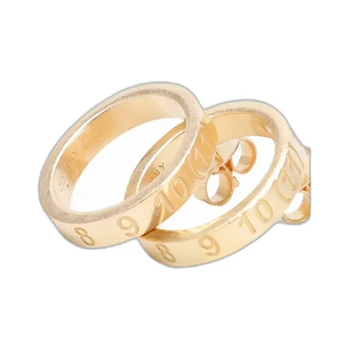 Circle Logo-Engraved Earrings