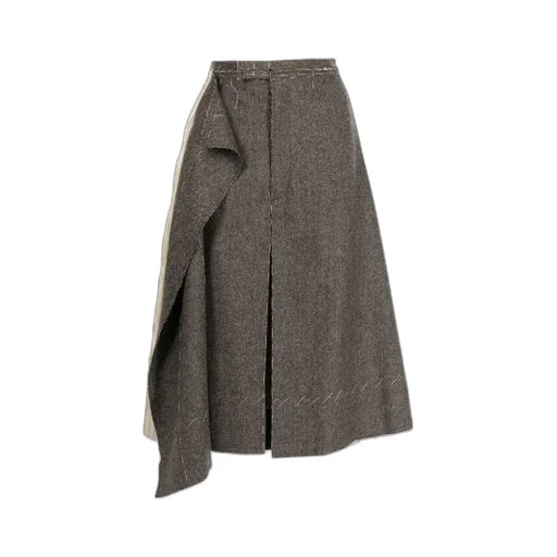 Deconstructed Striped Bermuda Shorts