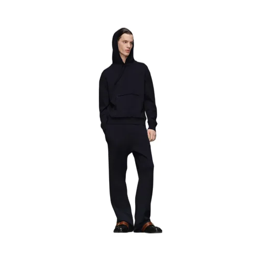 Knitted Drawstring Hoodie