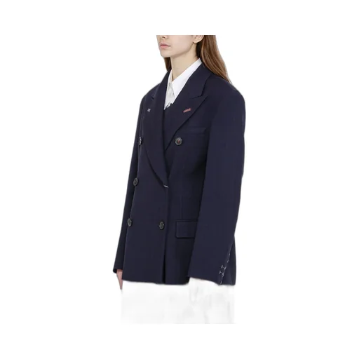 Navy Blue Wool Suit Jacket