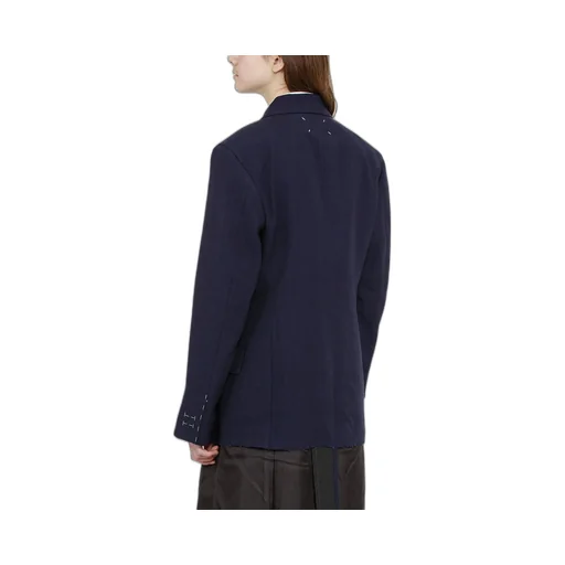 Navy Blue Wool Suit Jacket