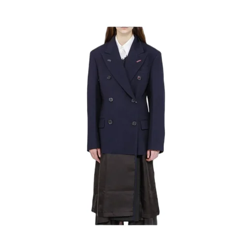 Navy Blue Wool Suit Jacket
