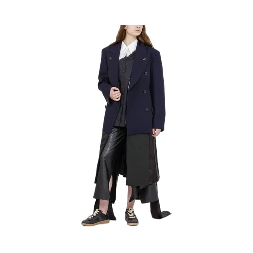 Navy Blue Wool Suit Jacket