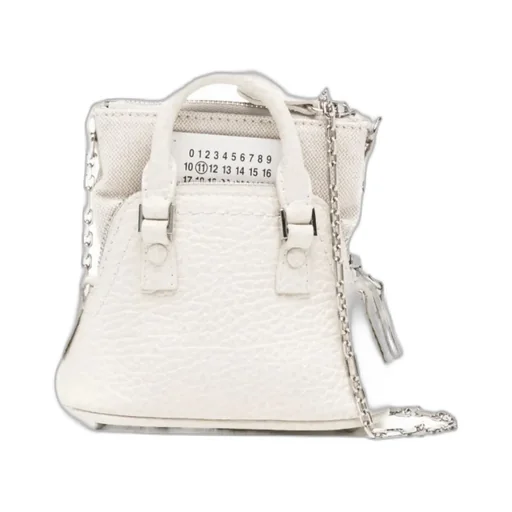 Numbers-Patch Zipped Mini Shoulder Bag