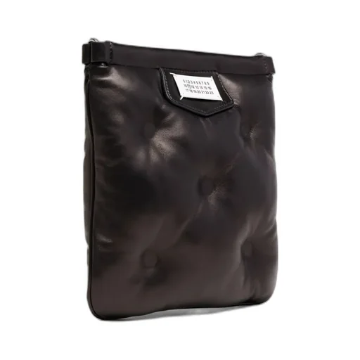 Quilted Logo Patch Messenger Bag