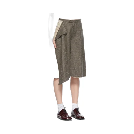 Deconstructed Striped Bermuda Shorts